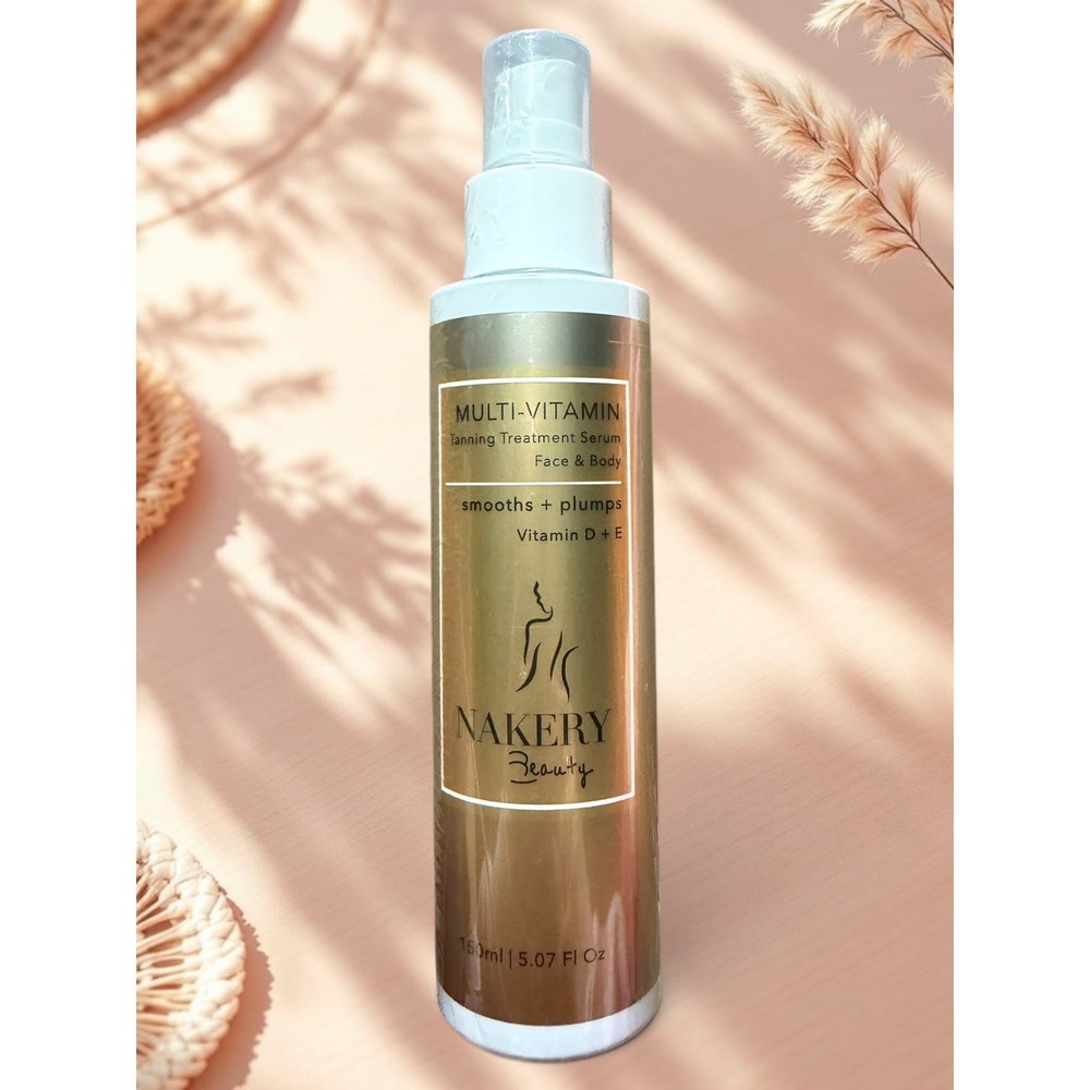 Nakery Beauty Multi-Vitamin Tanning Treatment Serum Face &‎ Body 150ml - NEW